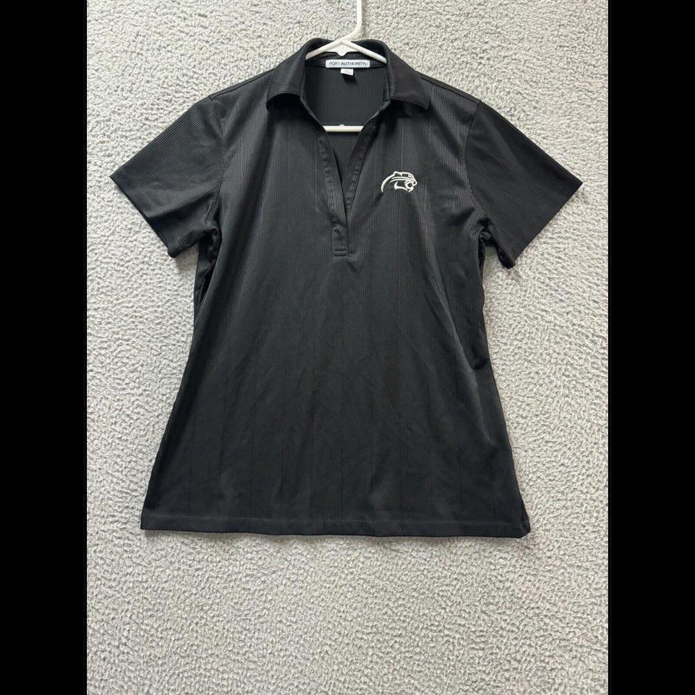 Port Authority Shirt Womens Medium Black Golf Polo Cougar
